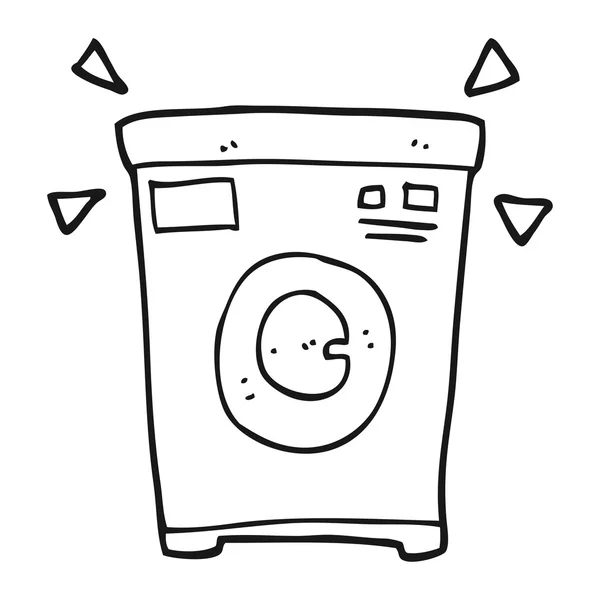 FreeHand getekende cartoon wasmachine — Stockvector