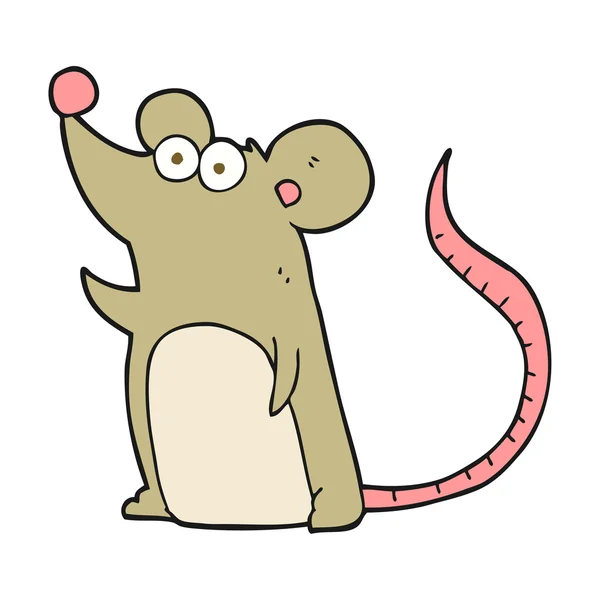 Freihand gezeichnete Cartoon-Maus — Stockvektor