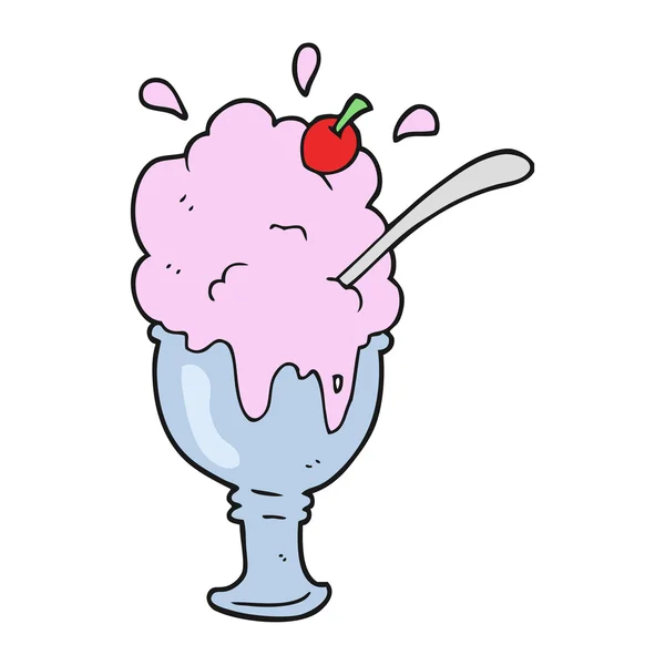 Helado de dibujos animados — Vector de stock