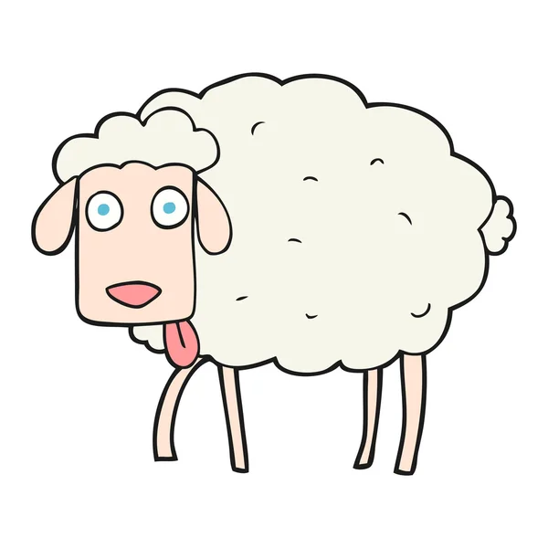 Dessin animé à la main libre moutons — Image vectorielle