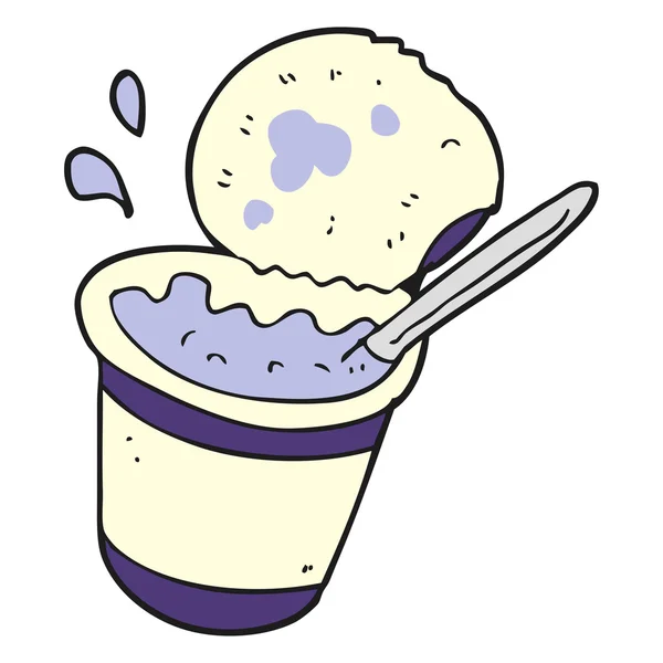 Cartoon-Illustration von Joghurt — Stockvektor