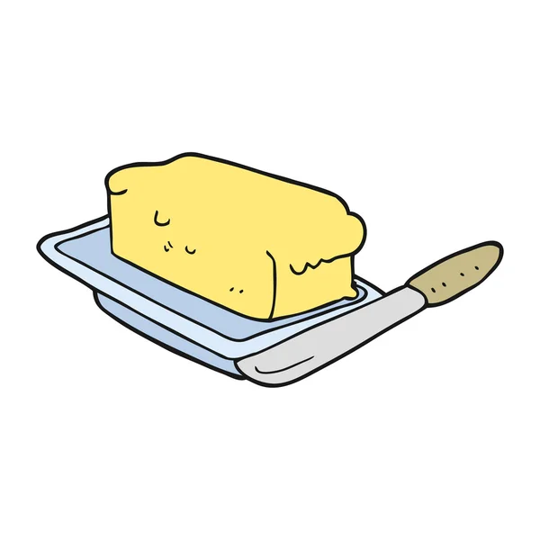 Manteiga de desenhos animados à mão livre — Vetor de Stock