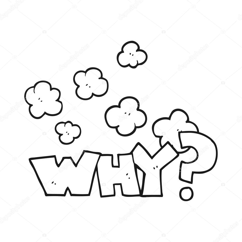 Black And White Cartoon Shout Why Stock Vector C Lineartestpilot 96312156