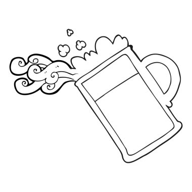 bira dökme siyah beyaz çizgi film