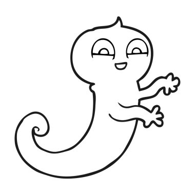 siyah beyaz çizgi film hayalet