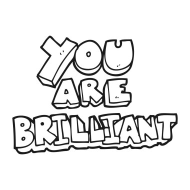 freehand çizilmiş çok zekisin 