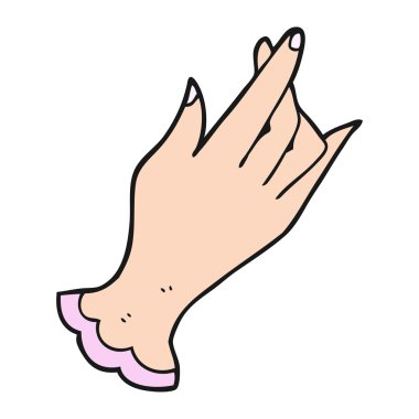 serbest çizilmiş karikatür el