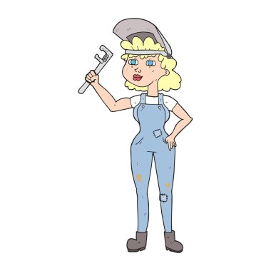 çizgi film yetenekli kadın anahtar ile