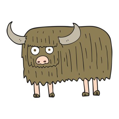 karikatür kıllı inek