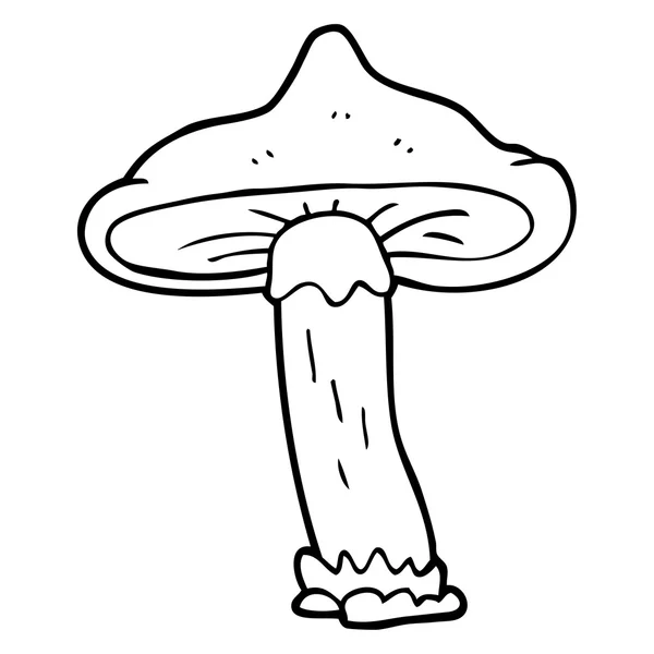 Champignons dessin animé dessinés à la main libre — Image vectorielle