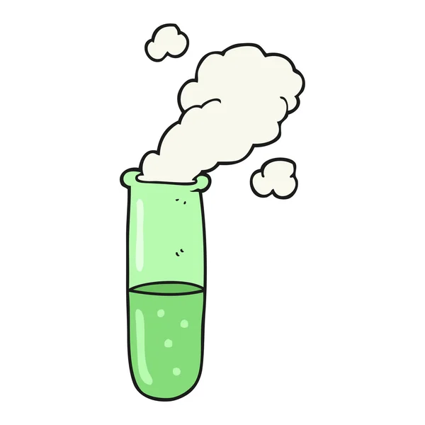 Cartoon science test tube — Stock Vector