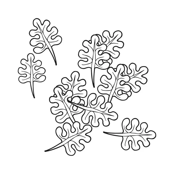 Schwarz-weiße Cartoon-Blätter — Stockvektor