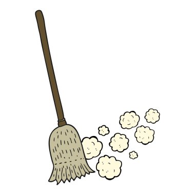 süpürme fırçası cartoon