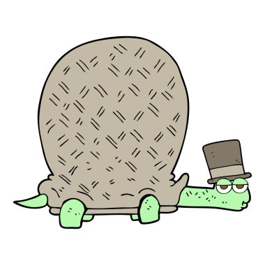 serbest çizilmiş karikatür kaplumbağa