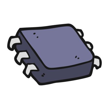 karikatür bilgisayar çipi