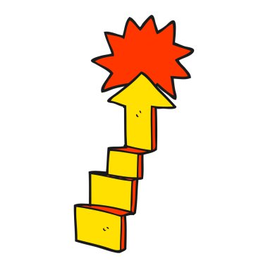 yukarı ok adım çizgi film