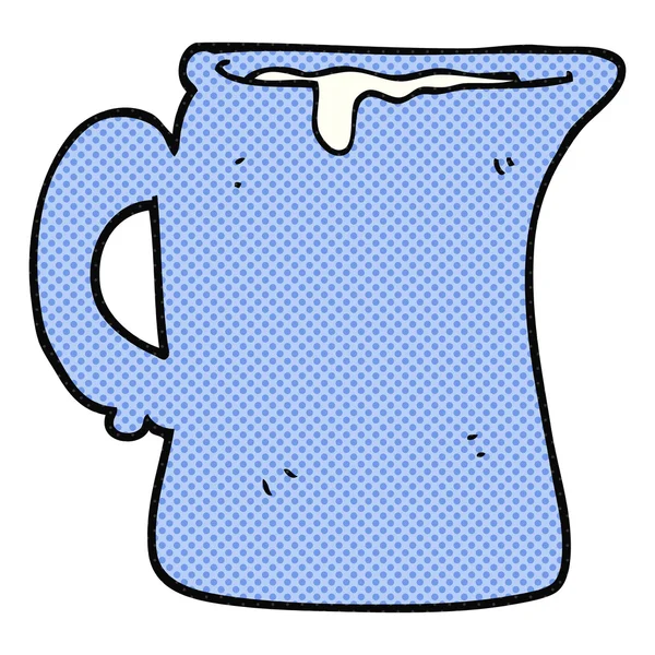 Jarra de leche de dibujos animados — Vector de stock