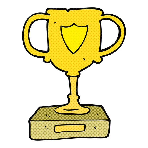 Freehand drawn cartoon trophy — Stock Vector