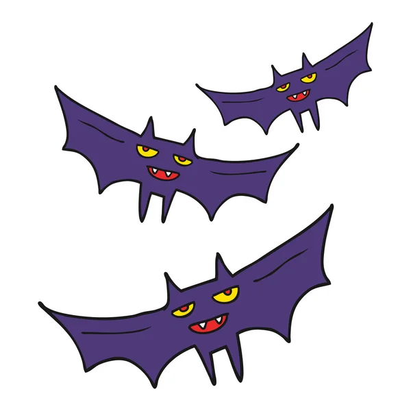 Murciélago de Halloween de dibujos animados — Vector de stock
