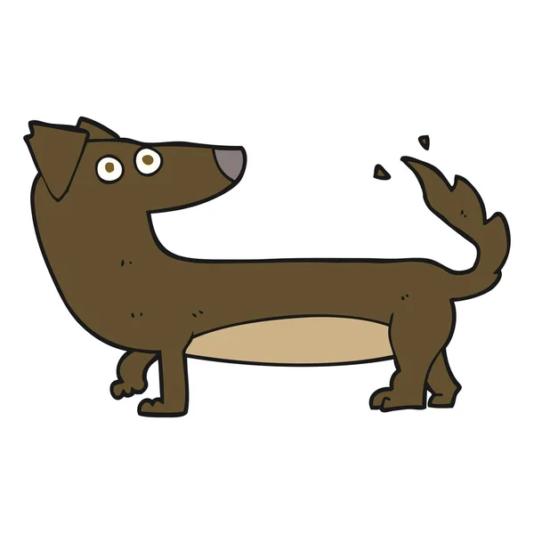 Cão cartoon mão livre — Vetor de Stock