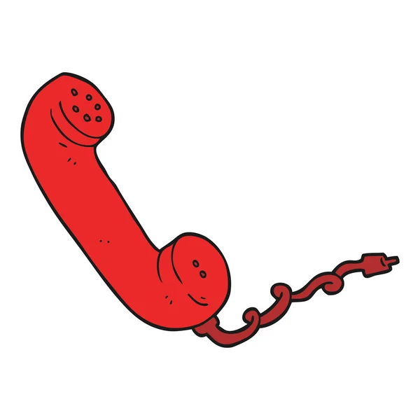 Cartoon ricevitore telefonico — Vettoriale Stock