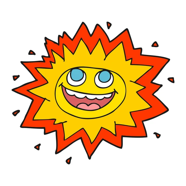 Happy cartoon sun — Stock Vector