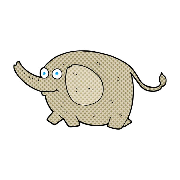 Elefante desenho animado desenhado à mão livre — Vetor de Stock