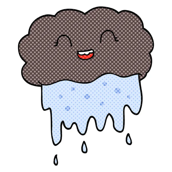 Cartoon regen wolk — Stockvector