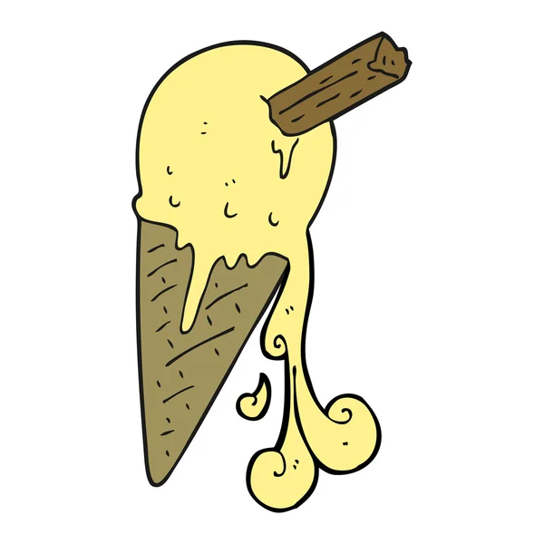 Cartoon ice cream cone — Stock Vector