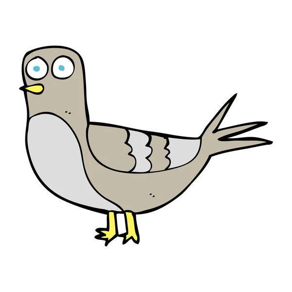 자유롭게 그려진된 만화 비둘기 — 스톡 벡터