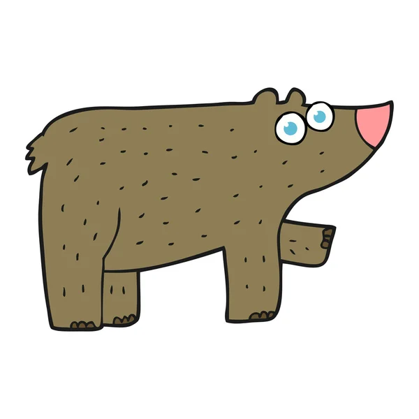 Oso de dibujos animados dibujado a mano alzada — Vector de stock