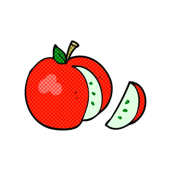 Manzana de dibujos animados dibujada a mano alzada — Vector de stock