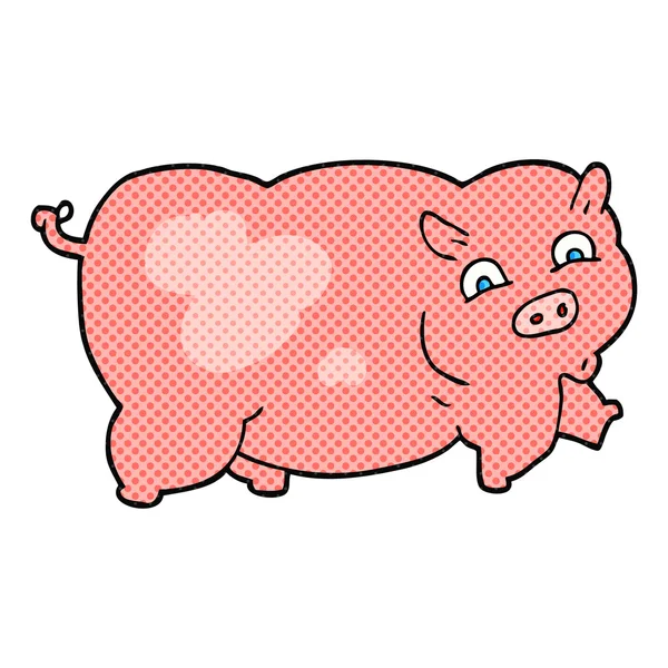 Freihand gezeichnetes Cartoon-Schwein — Stockvektor