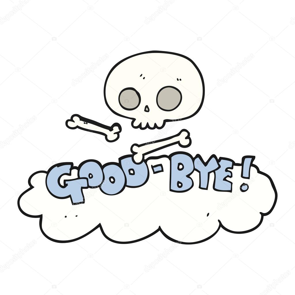 stock illustration cartoon good bye symbol