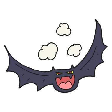 Cadılar Bayramı yarasa cartoon