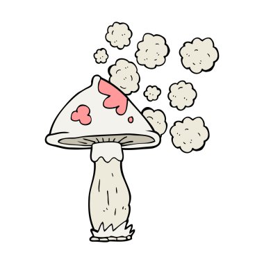 serbest çizilmiş karikatür mantar