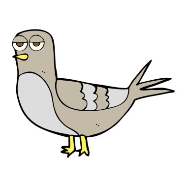 serbest çizilmiş karikatür güvercin