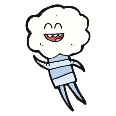 çizgi film sevimli bulut baş yaratık