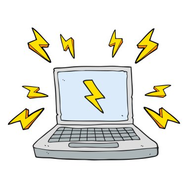 karikatür dizüstü bilgisayar