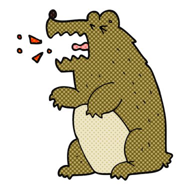 serbest çizilmiş karikatür ayı