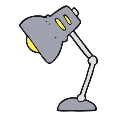 serbest çizilmiş karikatür lamba