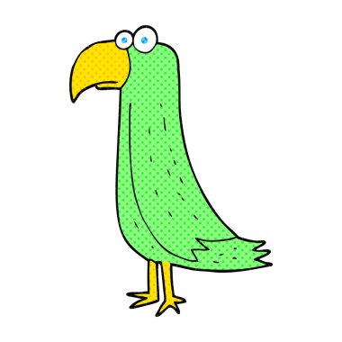 serbest çizilmiş karikatür papağan