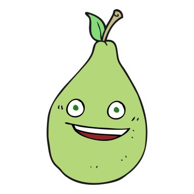 serbest çizilmiş karikatür armut