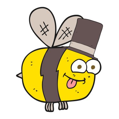 çizgi film arı giyen şapka