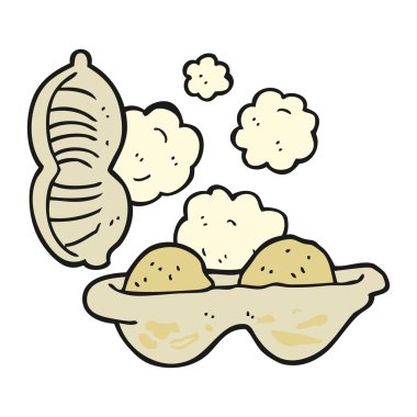 serbest çizilmiş karikatür fıstık