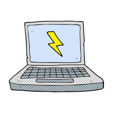 karikatür dizüstü bilgisayar