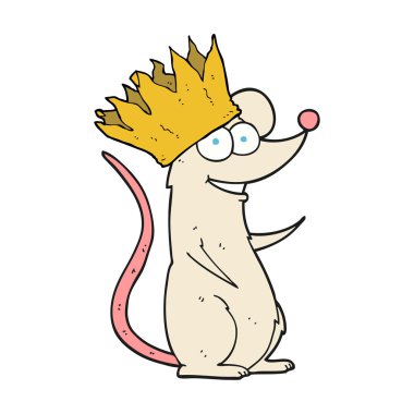 çizgi film fare giyen taç