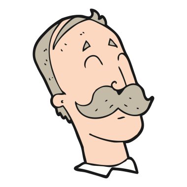 çizgi film yaşlanma adam bıyıklı