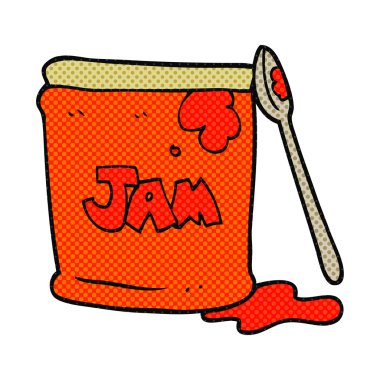 karikatür reçel kavanoz