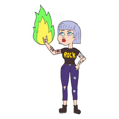 karikatür kaya kız